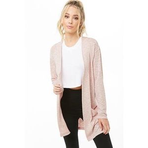 Forever 21 Baby Pink Woven Bat Wing Cardigan M
